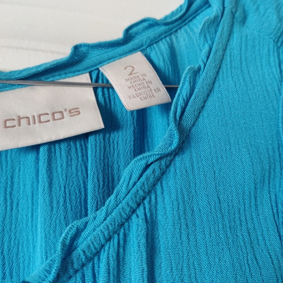 Chico's Royal Blue Women's Cold Shoulder Top - Picture 6 of 6